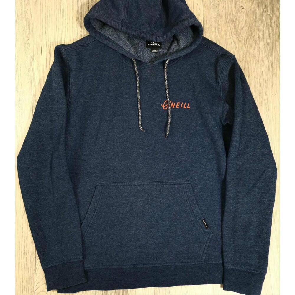 O’Neill Surf Co Palm Tree Graphic Hoodie Blue Pullover Sweatshirt Medium #5 - Picture 2 of 5